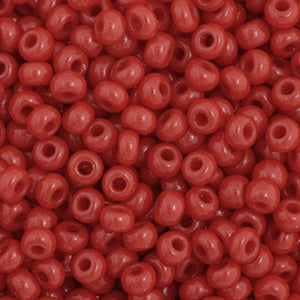 Czech Seed Bead 11/0 Opaque Medium/Dark Red