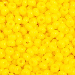 Czech Seed Bead 11/0 Opaque Lemon Yellow