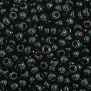 Czech Seed Bead 11/0 Transparent Dark Green