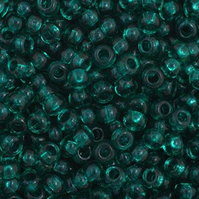 Czech Seed Bead 11/0 Transparent Teal Green