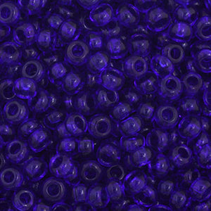 Czech Seed Bead 11/0 Transparent Royal Blue