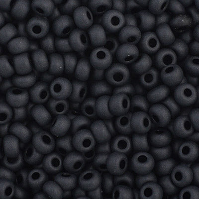 Czech Seed Bead 11/0 Opaque Black Matte