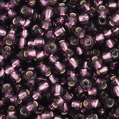 Czech Seed Bead 11/0 SQ/H Silver-Lined Purple