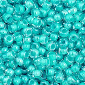 Czech Seed Bead 11/0 Color-Lined Turquoise