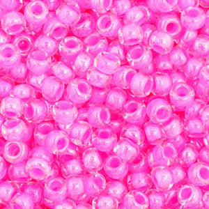 Czech Seed Bead 11/0 Color-Lined Rose