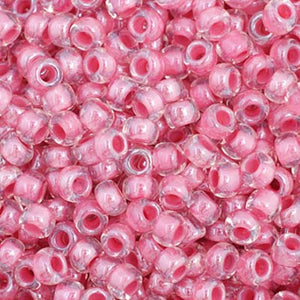 Czech Seed Bead 11/0 Color-Lined Red