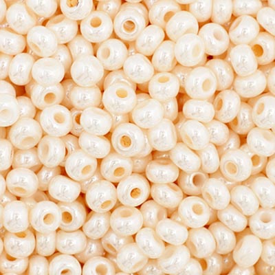 Czech Seed Bead 11/0 Opaque Pearl Eggshell