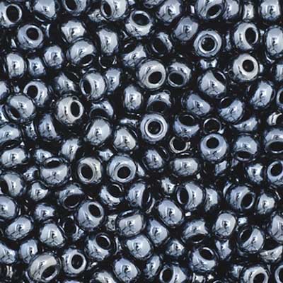 Czech Seed Bead 11/0 Metallic Gunmetal