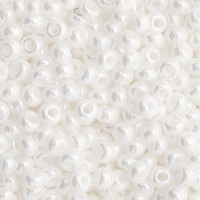 Czech Seed Bead 11/0 Opaque White Luster