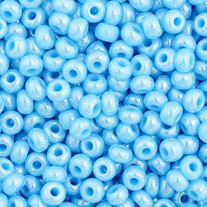 Czech Seed Bead 11/0 Opaque Light Blue Luster