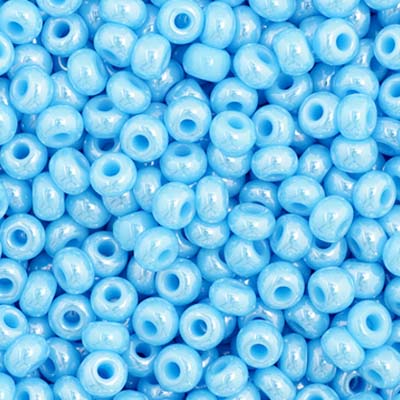 Czech Seed Bead 11/0 Opaque Light Blue Luster