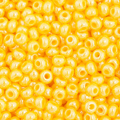 Czech Seed Bead 11/0 Opaque Golden Yellow Luster