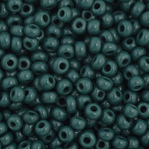 Czech Seed Bead 11/0 Opaque Dark Green Natural