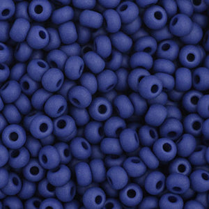 Czech Seed Bead 11/0 Opaque Navy Matte Natural