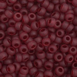 Czech Seed Bead 11/0 Transparent Garnet Matte