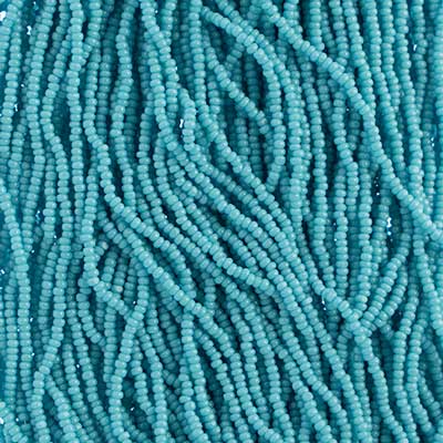 Czech Seed Bead 13/0 Cut Opaque Turquoise Blue