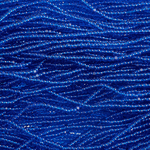 Czech Seed Bead 13/0 Cut Transparent Dark Capri