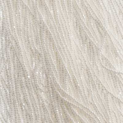 Czech Seed Bead 13/0 Cut Opaque White Luster