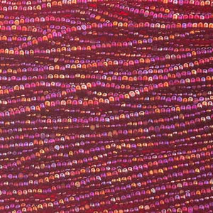 Czech Seed Bead 13/0 Cut Transparent Red AB