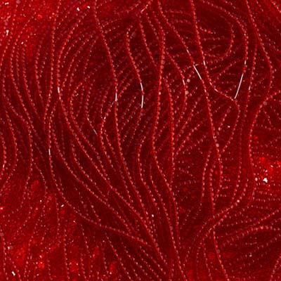 Czech Seed Bead 13/0 Cut Transparent Light Red