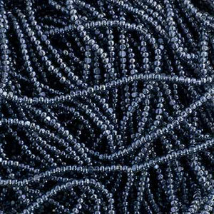 Czech Seed Bead 13/0 Cut Transparent Grey Luster