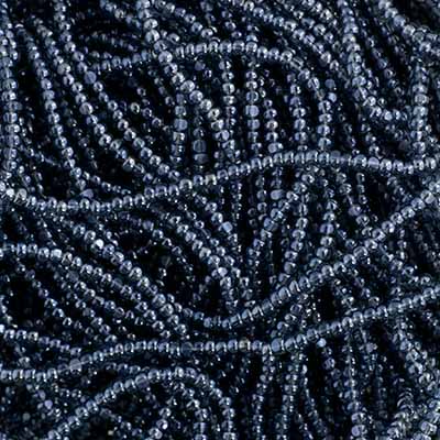 Czech Seed Bead 13/0 Cut Transparent Grey Luster