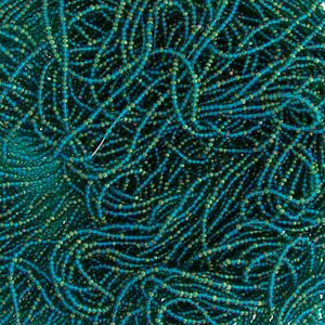 Czech Seed Bead 13/0 Cut Transparent Teal Luster