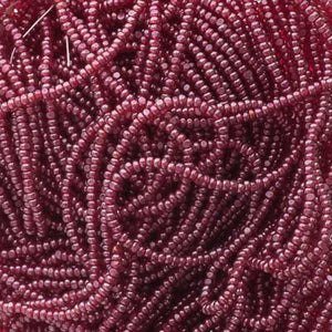 Czech Seed Bead 13/0 Cut Transparent Red Luster