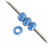 Czech Seed Bead 13/0 Cut Opaque Medium Blue Luster