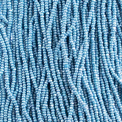 Czech Seed Bead 13/0 Cut Opaque Medium Blue Luster