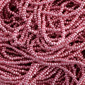 Czech Seed Bead 13/0 Cut Metallic Pink Terra