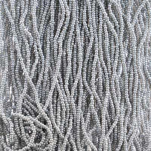 Czech Seed Bead 13/0 Cut Opaque Pearl Grey Ceylon