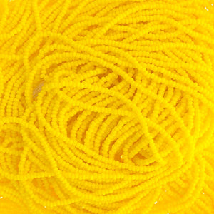 Czech Seed Bead 13/0 Cut Opaque Lemon Yellow