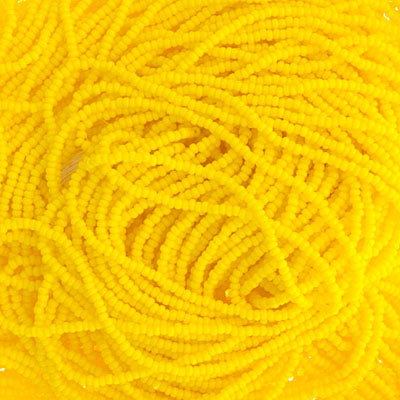 Czech Seed Bead 13/0 Cut Opaque Lemon Yellow