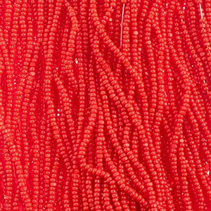 Czech Seed Bead 13/0 Cut Opaque Medium Red