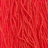 Czech Seed Bead 13/0 Cut Opaque Medium Red