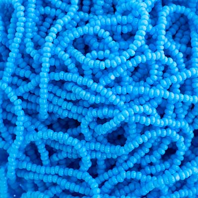 Czech Seed Bead 13/0 Cut Opaque Light Blue