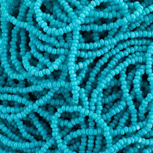 Czech Seed Bead 13/0 Cut Turquoise Luster