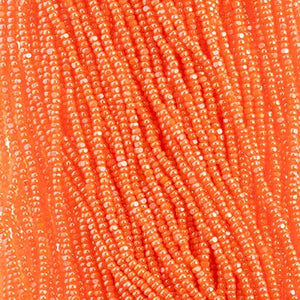 Czech Seed Bead 13/0 Cut Orange Luster