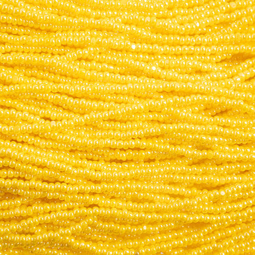 Czech Seed Bead 13/0 Cut Yellow Luster