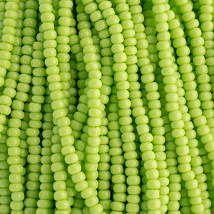 Czech Seed Bead 11/0 Cut Opaque Pale Green