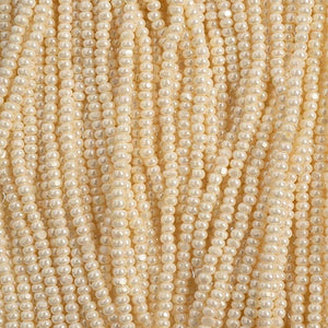 Czech Seed Bead 11/0 Cut Opaque Pearl Eggshell