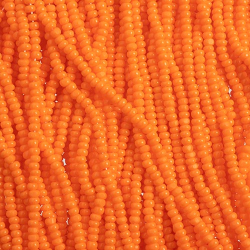 Czech Seed Bead 11/0 Cut Opaque Orange