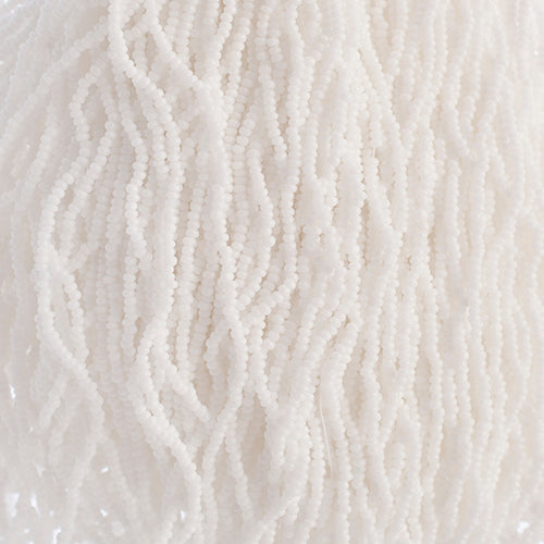 Czech Seed Bead 15/0 Cut Opaque White