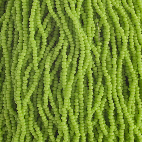 Czech Seed Bead 15/0 Cut Opaque Green