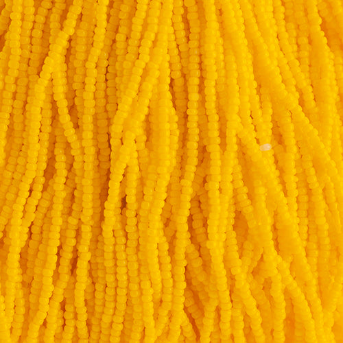 Czech Seed Bead 15/0 Cut Opaque Gold Yellow