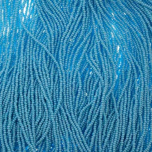 Czech Seed Bead 15/0 Cut Opaque Light Blue Luster