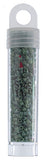 Delica 11/0 Frosted Glazed Green Pine Matte AB