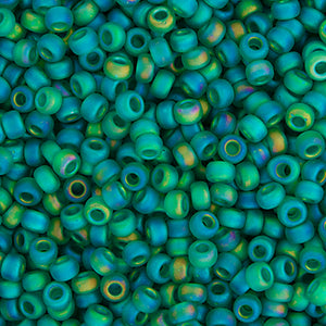 Miyuki Seed Bead 11/0 Transparent Emerald AB Matte