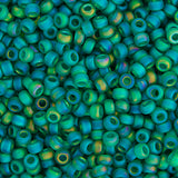 Miyuki Seed Bead 11/0 Transparent Emerald AB Matte